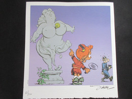 BD  LE PETIT SPIROU Ex Libris JANRY ET TOME N/S 62/200 - Illustrateurs J - L