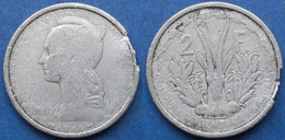 FRENCH WEST AFRICA - 2 Francs 1948 KM# 4 French Colonies, Colonial Coinage - Edelweiss Coins - África Occidental Francesa