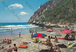 CARTOLINA  S.FELICE CIRCEO,LATINA,LAZIO,TORRE FICO-SPIAGGIA E SCOGLIERA,VACANZA,MARE,LUNGOMARE,BARCHE,VIAGGIATA 1969 - Latina