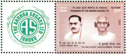 INDIA 2022  MY STAMP,  ANDHRA SUGARS, SUGAR INDUSTRY, With Tab, Limited Issue MNH,  (**) - Nuovi