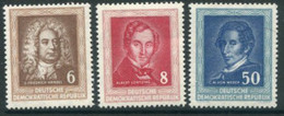 DDR / E. GERMANY 1952 Composers MNH / **.  Michel  308-10 - Ungebraucht