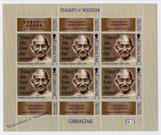 Gibraltar 1998 Yvert 847, Famous People, Mahatma Gandhi - Sheetlet - MNH - Gibraltar