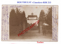 HOUTHULST-Cimetiere RIR 213-CARTE  PHOTO Allemande-Guerre 14-18-1 WK-BELGIQUE-BELGIEN-MILITARIA-Feldpost- - Houthulst