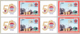 INDIA 2022  MY STAMP, BONGAIGAON REFINERY, INDIAN OIL PRODUCTION,50 Years Jubilee BLOCK Of 4+tabs Limited Issue MNH (**) - Neufs