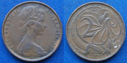 AUSTRALIA - 2 Cents 1967 "frill-necked Lizard" KM# 63 Elizabeth II Decimal Coinage (1971-2022) - Edelweiss Coins - 2 Cents