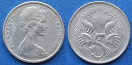 AUSTRALIA - 5 Cents 1966 "echidna" KM# 64 Elizabeth II Decimal Coinage (1971-2022) - Edelweiss Coins - 5 Cents