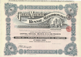 Titre De 1912  - Grande Meunerie De La Russie Méridionale - Anciennement Schiffrin Frères - Déco - VF 05736 à 05740 - Rusland