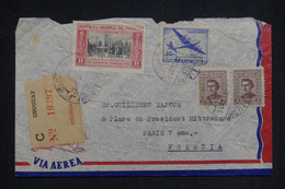 URUGUAY - Enveloppe  En Recommandé De Montevideo Pour La France Par Avion En 1953 - L 133222 - Uruguay