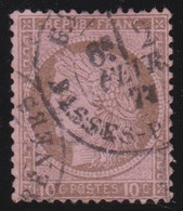 France   .    Y&T   .    58     .     O      .    Oblitéré - 1871-1875 Ceres