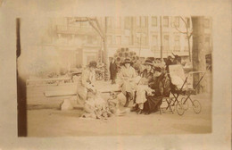 Landau Ancien * Carte Photo * Enfants Nounous Nourrices Pram Poussette - Andere & Zonder Classificatie