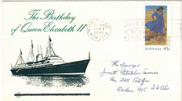 USA - États-Unis - Maitland - N.S.W. - FDC - The Birthday Of Queen Elisabeh II - Lettre Pour La France - 23 Octobre 1990 - Cartas & Documentos