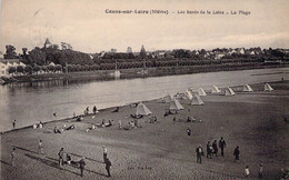 CPA - 58 - COSNE Sur LOIRE - Les Bords De La Loire - La Plage - Animée - Cosne Cours Sur Loire