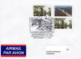 U. S. A. 2022: Circulated Cover - Registered Shipping! - Brieven En Documenten