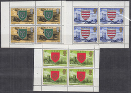 JERSEY  Heftchenblatt 0-21, 0-22, 0-23, Postfrisch **, Wappen Der Pfarrgemeinden, 1976 - Jersey