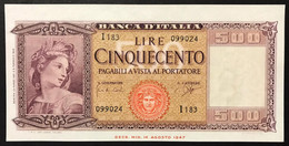 500 Lire Italia 23 03 1961 Sup Naturale LOTTO 3994 - 500 Lire