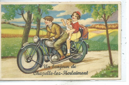 Chapelle Lez Herlaimont Carte à Système Avec Petites Vues  ( Moto ) - Chapelle-lez-Herlaimont