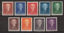 Nederlands Nieuw Guinea 1950, Koningin Juliana NVPH 10-18  MH/* Ongestempeld Met Nette Plakker - Netherlands New Guinea