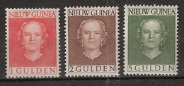 Nederlands Nieuw Guinea 1950, Kon. Jul. NVPH 19-21 MLH* Nauwelijks Zichtbare Plakkerrest. 1Gld = MNH** - Niederländisch-Neuguinea