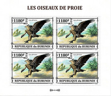 BURUNDI 2013 Mi 3244A KLB BIRDS OF PREY WHITE-BACKED VULTURE MINT MINIATURE SHEET ** - Blocks & Sheetlets