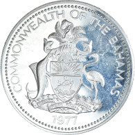 Monnaie, Bahamas, Elizabeth II, 5 Dollars, 1977, Franklin Mint, U.S.A., BE, SUP - Bahama's