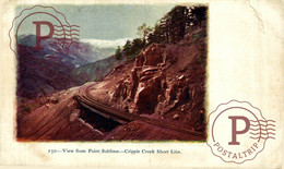 USA. VIEW FROM POINT  SUBLIME. CRIPPLE CREEK SHORT LINE. - Colorado Springs