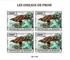 BURUNDI 2013 Mi 3246A KLB BIRDS OF PREY STEPPE EAGLE MINT MINIATURE SHEET ** - Blocchi & Foglietti