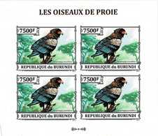 BURUNDI 2013 Mi 3247B KLB BIRDS OF PREY BATELEUR MINT IMPERFORATED MINIATURE SHEET ** - Blokken & Velletjes