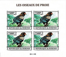 BURUNDI 2013 Mi 3247B KLB BIRDS OF PREY BATELEUR MINT IMPERFORATED MINIATURE SHEET ** - Blocks & Sheetlets