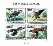 BURUNDI 2013 Mi 3243-3246A KLB BIRDS OF PREY MINT MINIATURE SHEET ** - Blokken & Velletjes