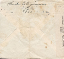 Finland Feldpost Kenttäpostia Line Cds. Liutenant 2 Kpk 7987 1944 Cover Brief HELSINKI Readressed TAMPE, GRANSKAT Censor - Militares