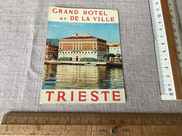 Grand Hotel Et De La Ville Trieste - Adesivi Di Alberghi