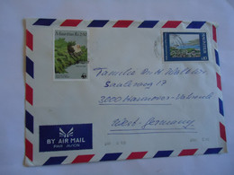 MAURITIUS   COVER    BIRD BIRDS WWF   AND POR LOUIS 10 R  WITH POSTMARK  PORT LOUIS - Lettres & Documents