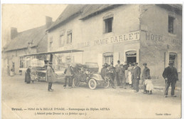 41  DROUE HOTEL DE LA BELLE IMAGE REMORQUAGE DU BIPLAN ASTRA ( ATTERRI PRES DROUE LE 12 FEVRIER 1911 - Droue