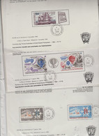 TAAF DOCUMENTS PHILATELIQUES: LOT DE 11  // ANNEE 1984 N° 101/108 PA N°79+80+81+83A+84+85 - Colecciones & Series