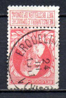 74 Gestempeld (ambulant) ERQUELINNES - LIEGE (LUIK) 1 - COBA 20 Euro - 1905 Grosse Barbe