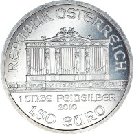 Autriche, Orchestre Philharmonique, 1-1/2 Euro, 2010, Vienna, SPL, Argent - Autriche