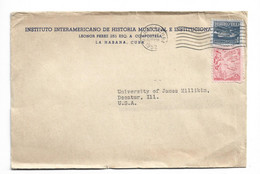 CUBA - HABANA HAVANA 1952 ADVERTISE COVER TO USA MACHINE CANCEL - Covers & Documents