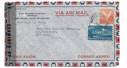 CUBA - 1943 AIRMAIL ADVERTISE COVER TO USA CENSORED - Briefe U. Dokumente