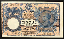 5 Lire Vitt. Em . III° 29 03 1914 Spl/sup Naturale LOTTO 4040 - Regno D'Italia – 5 Lire
