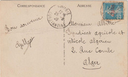 5724 CPA ALGERIE CHABET EL AHKRA - Les Gorges - 1926 BOUGIE Surcharge Overprint Albitre Alger - Storia Postale