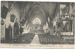 Cp, 86, LOUDUN, Intérieur De L'église Du MARTRAY ,  Vierge - Loudun