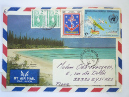 TI - 2022 - 448  NOUVELLE-CALEDONIE  :  Enveloppe Au Départ De NOUMEA à Destination De EYSINES  1985   XXX - Covers & Documents