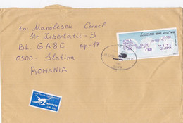 AMOUNT 2.80, MACHINE PRINTED STICKER STAMP ON COVER, 1998, SAUDI ARABIA - Briefe U. Dokumente