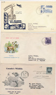 3 FIRST DAY COVERS - 1952-1960
