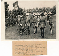 Photographie Presse SAFARA Meurisse - Le Roi GEORGES VI Inspectant Sa Garde Personnelle à Buckingham Palace 12/07/1939 - Guerre, Militaire