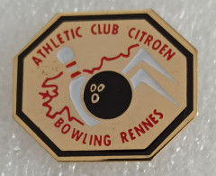 Pin's Athletic Club Citroën Rennes. Bowling - Citroën