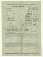 LOHNSTEUERKARTE 1944/46 - Historische Dokumente