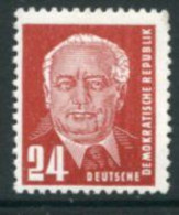 DDR / E. GERMANY 1952 Pieck Definitive II 24 Pf. Chalky Paper MNH / **..  Michel  324vX - Unused Stamps