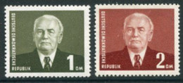 DDR / E. GERMANY 1953 Pieck Definitive 1, 2 DM MNH / **..  Michel  342-43 - Nuevos