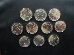SLOVÉNIE : LOT 10 X 10 TOLARJEV   2002     KM 41    NON CIRCULÉE * - Lots & Kiloware - Coins